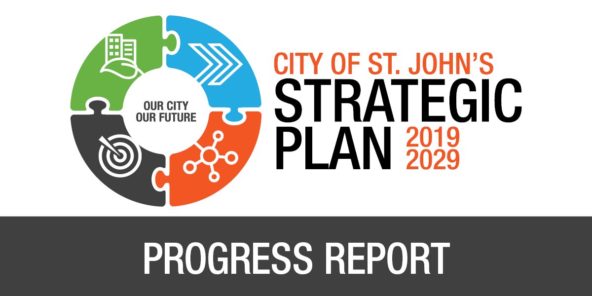Text that says "City of St. John's Strategic Plan" with the logo.