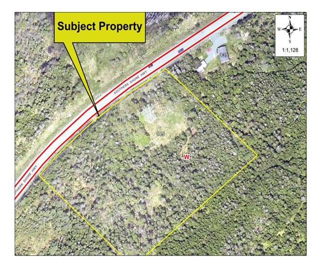Map of a property with a yellow border around it