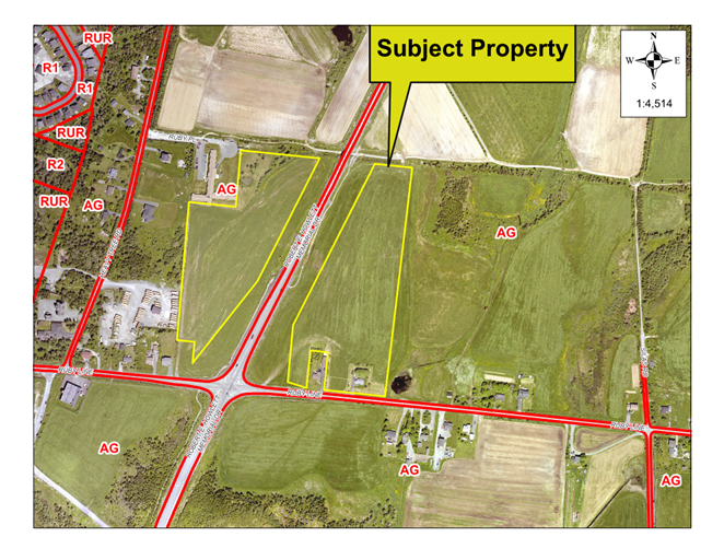Map of a property with a yellow border around it