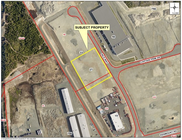 overhead arial map of 27 Nils Way and surrounding area