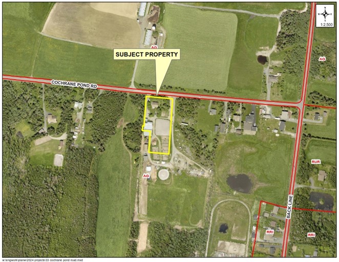 Map of a property with a yellow border around it