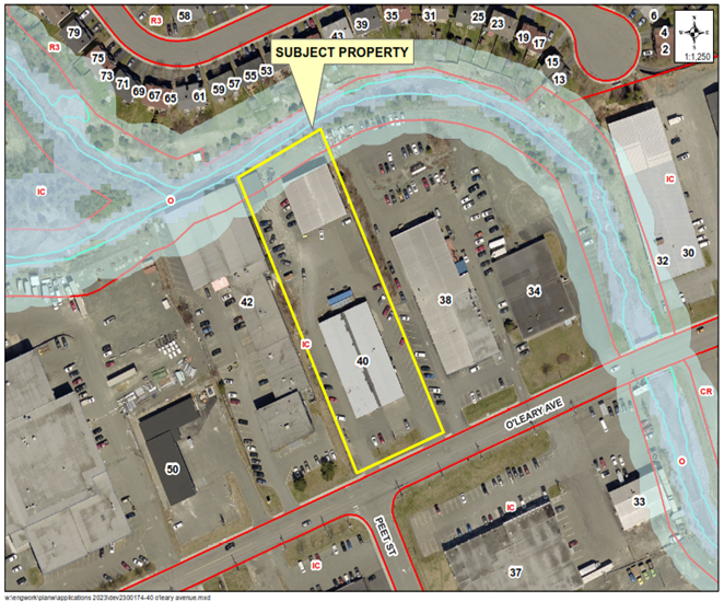 Map of a property with a yellow border around it