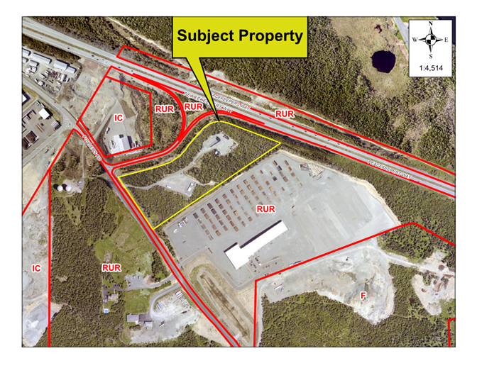 Map of a property with a yellow border around it