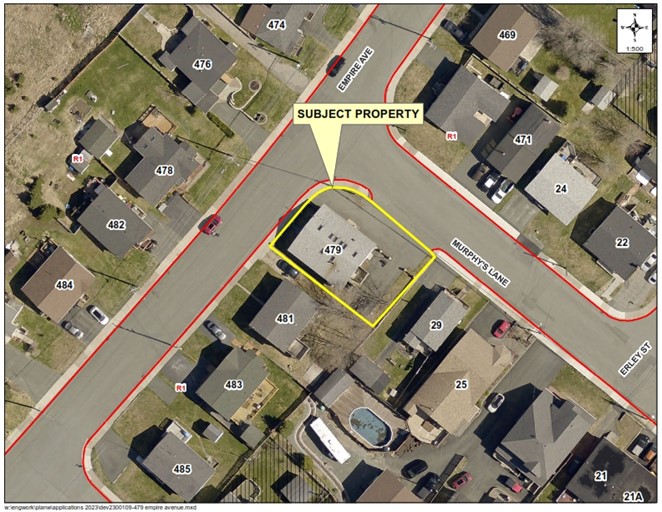 map of 479 Empire Avenue