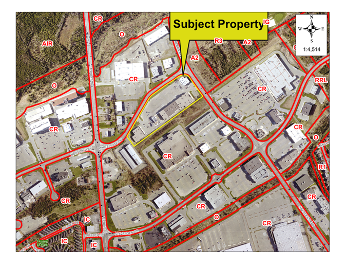Map of a property with a yellow border around it