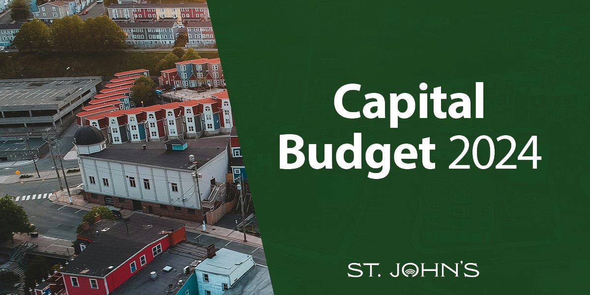 A City scape with a green overlay that says 2024 Capital Budget 