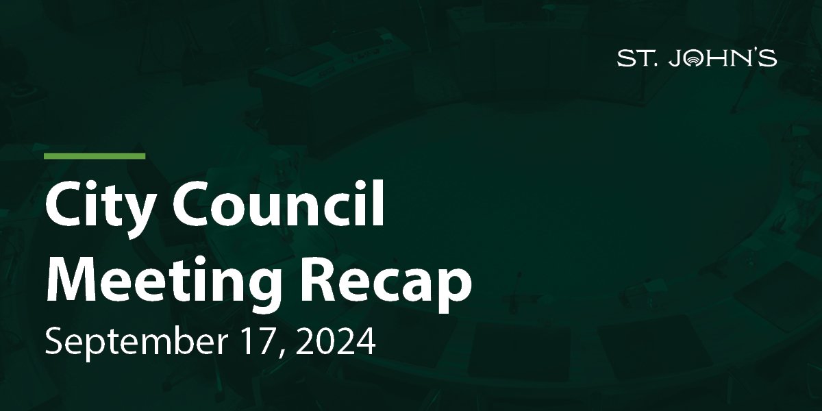 a dark green background with white text that says City Council Meeting Recap - September 17