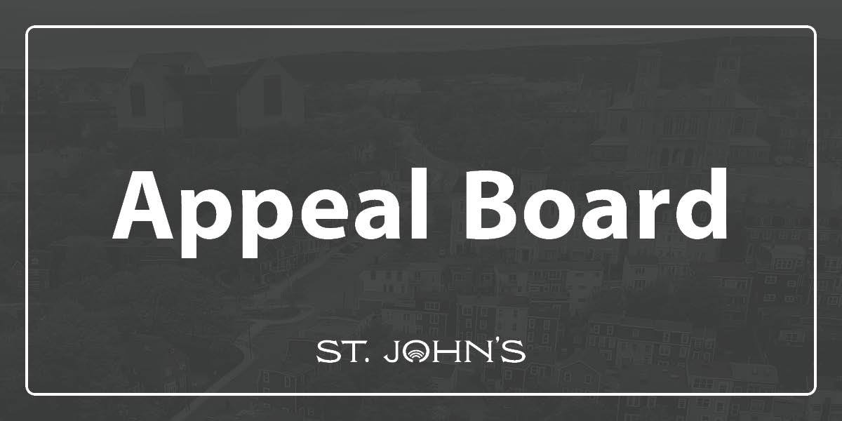 Grey background with text that says Appeal Board