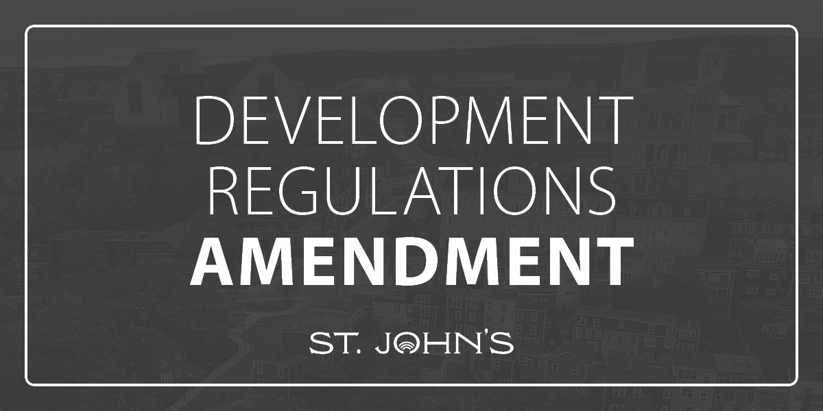 Grey background with text that says Development Regulations Amendment