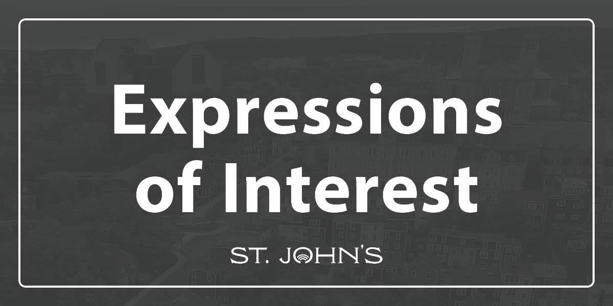 Grey background with text that says Expressions of Interest