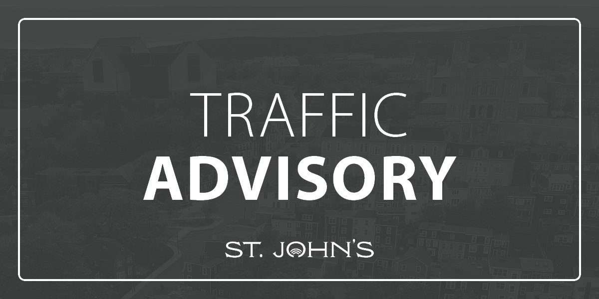 Grey background with text that says Traffic Advisory