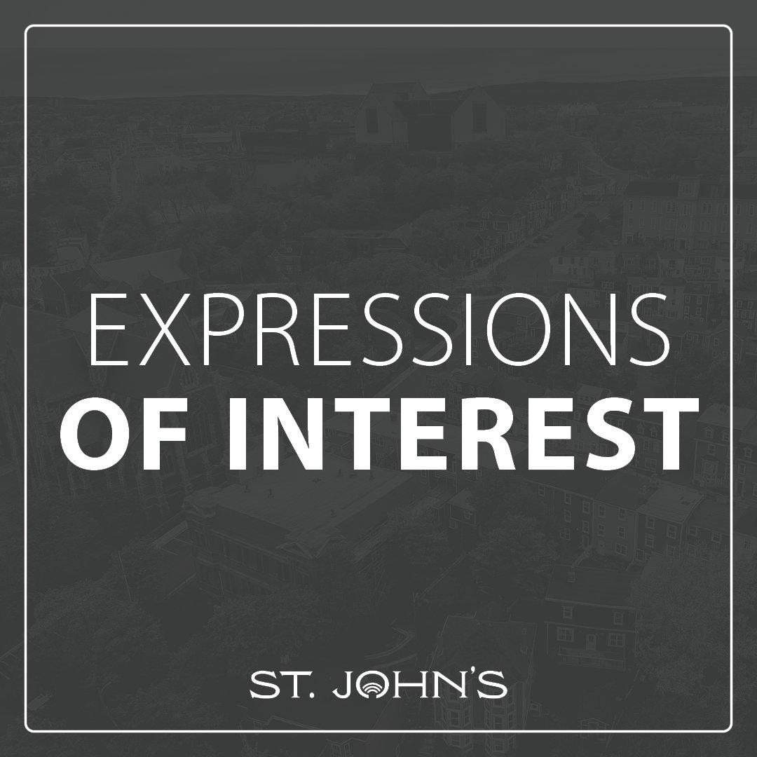grey background with white text that says Expressions of Interest