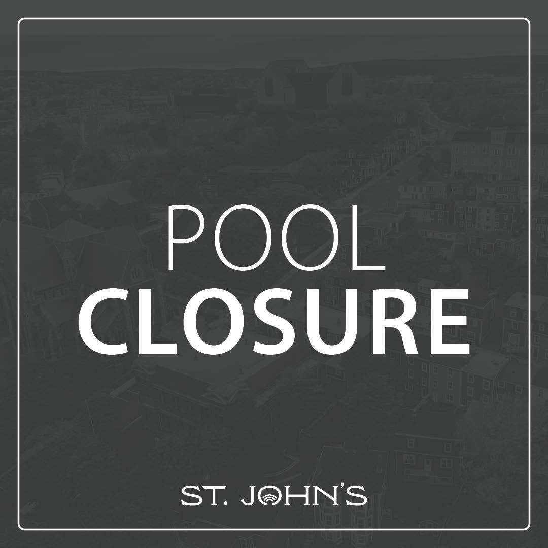 grey background with text that says pool closure