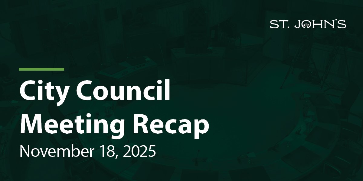 a dark green background with white text that says City Council Meeting Recap - November 18, 2025