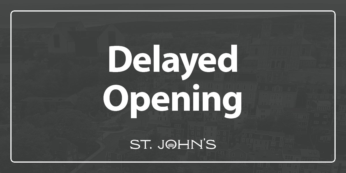 Dark grey background with text that says Delayed Opening