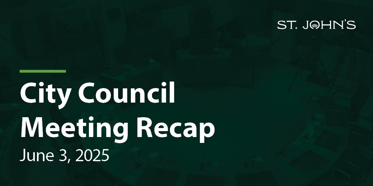 a dark green background with white text that says City Council Meeting Recap - June 3, 2025