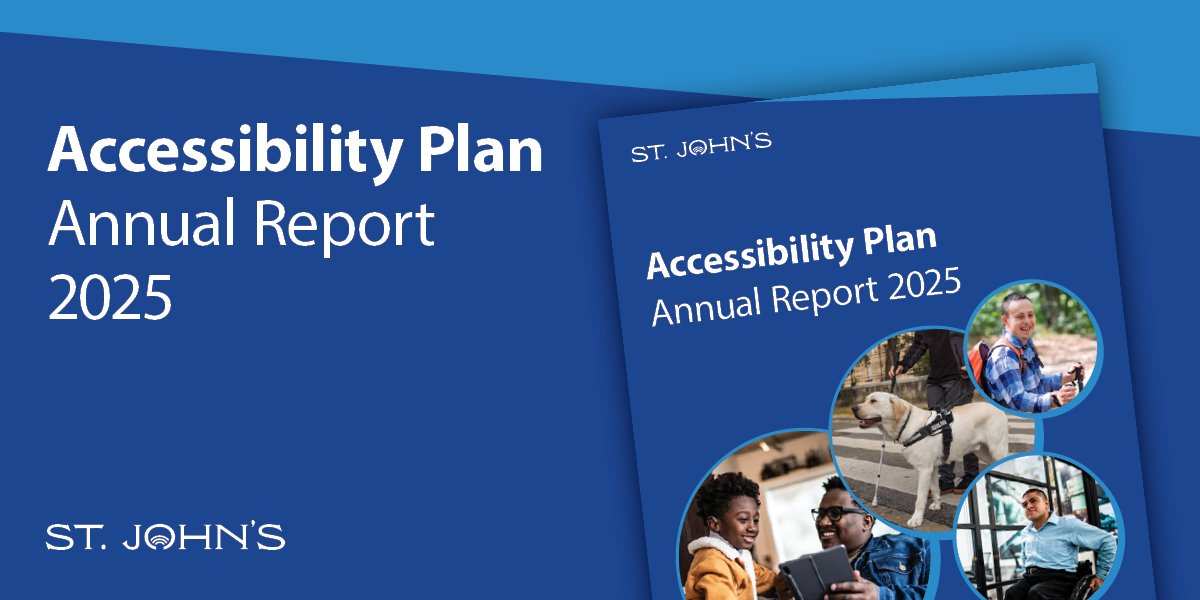 an image of the Accessibility Plan Annual Report for 2025 on a blue background 