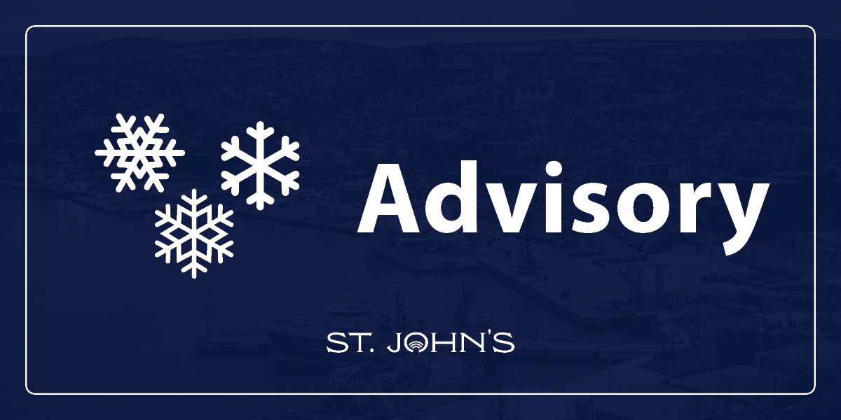 the text "advisory" on a dark blue background with snowflakes