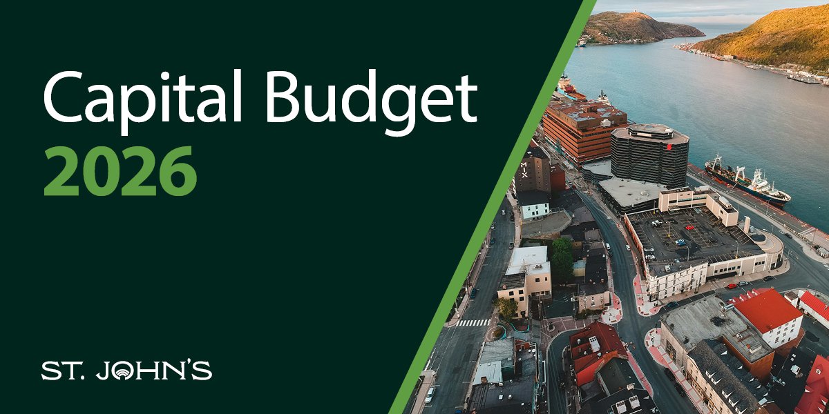 A City scape with a green overlay that says Capital Budget 2026