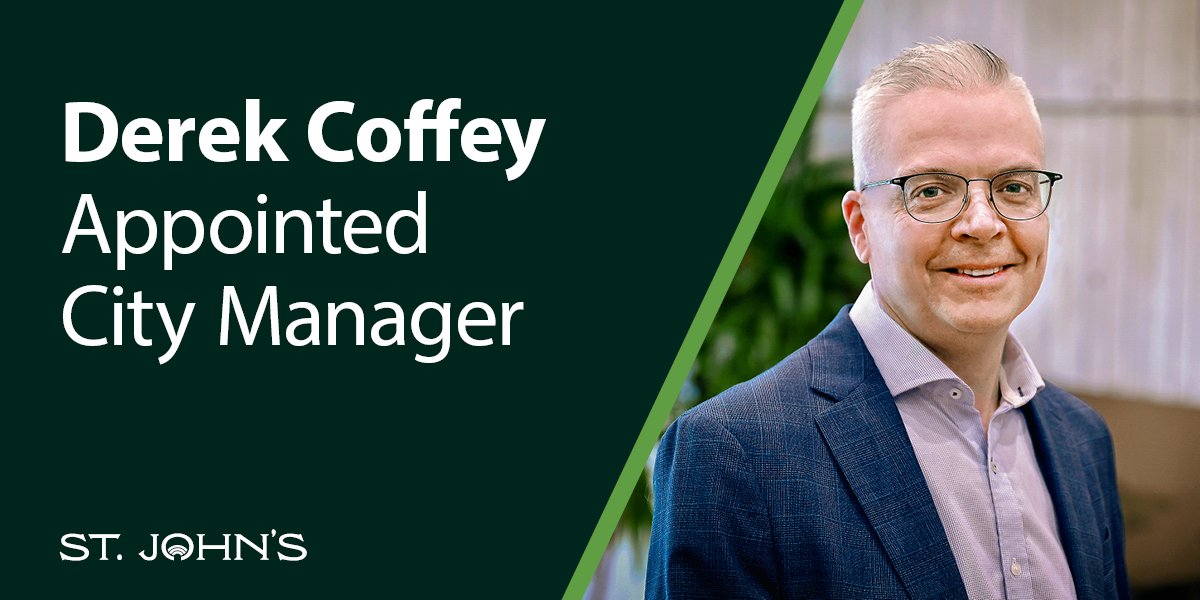 Image of Derek Coffey with text that says Derek Coffey Appointed City Manager