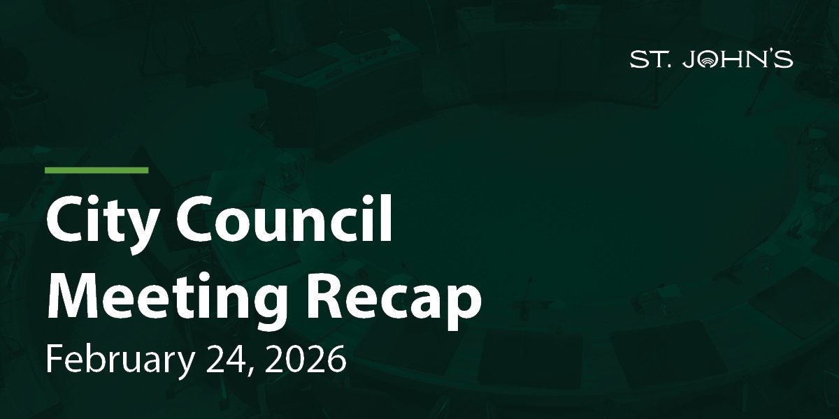 a dark green background with white text that says City Council Meeting Recap - February 24, 2026