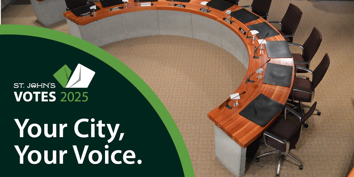 Image of council chambers with text that says Your City, Your Voice.