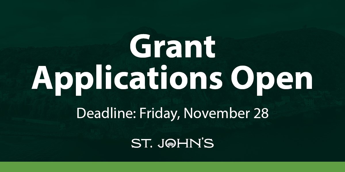 Graphic with text that says Grant Applications Open Deadline: Friday, November 28