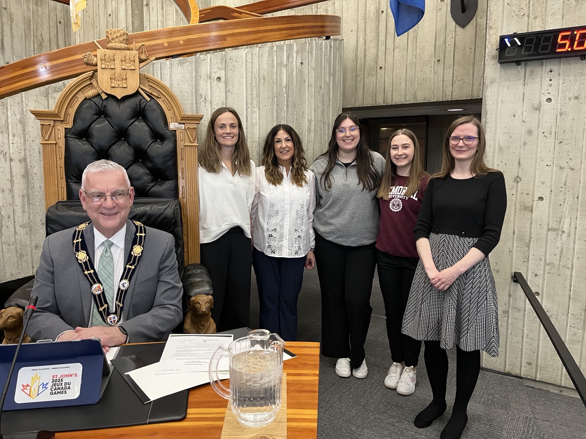 Mayor Danny Breen, Tara Cumby, Krista Gladney, Dr. Katie Wadden, Isabella Ryan, and Megane Bourgeois