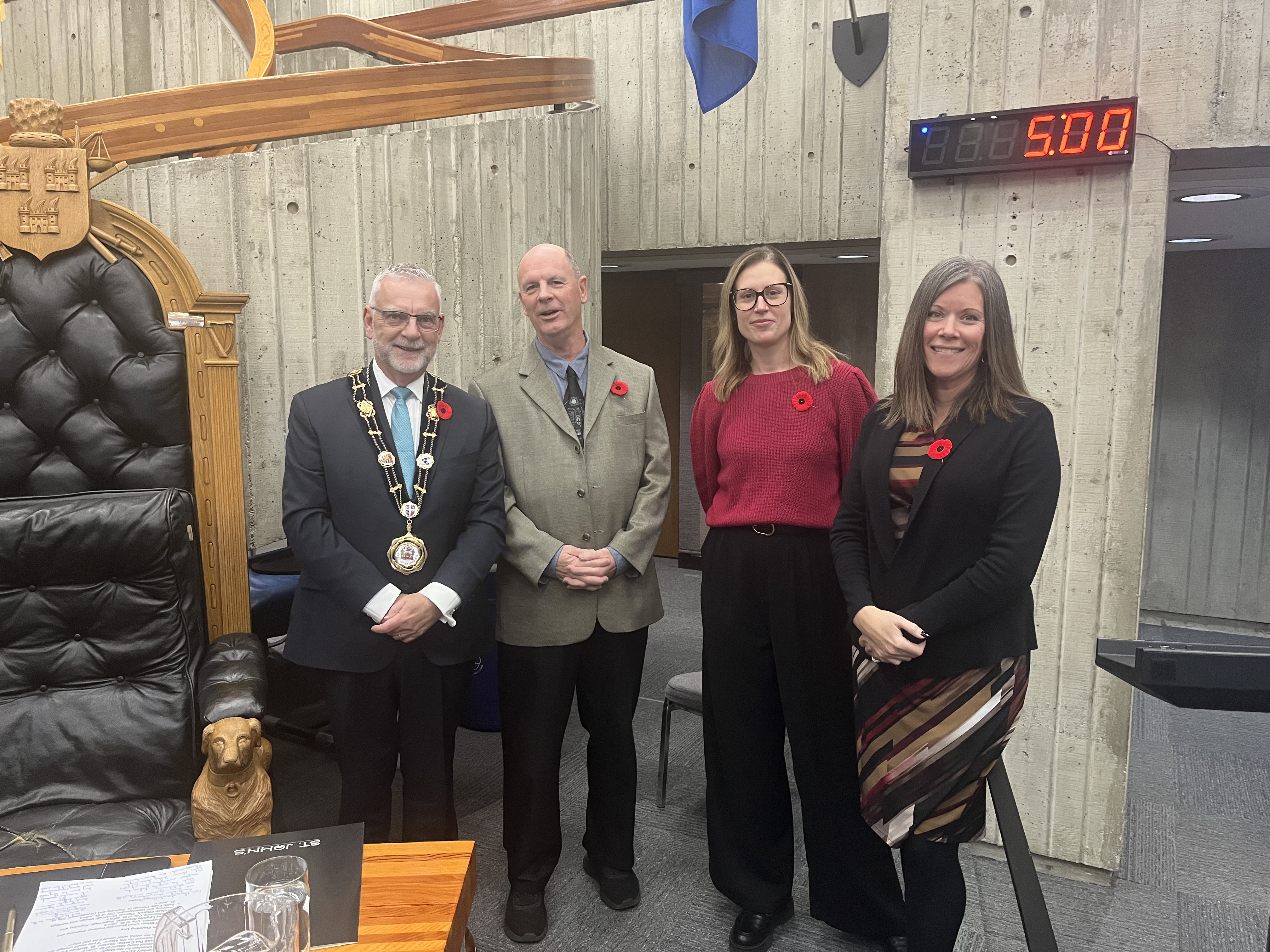 Mayor Danny Breen, Ken O’Brien, Lindsay Church, Lindsay Lyghtle-Brushett