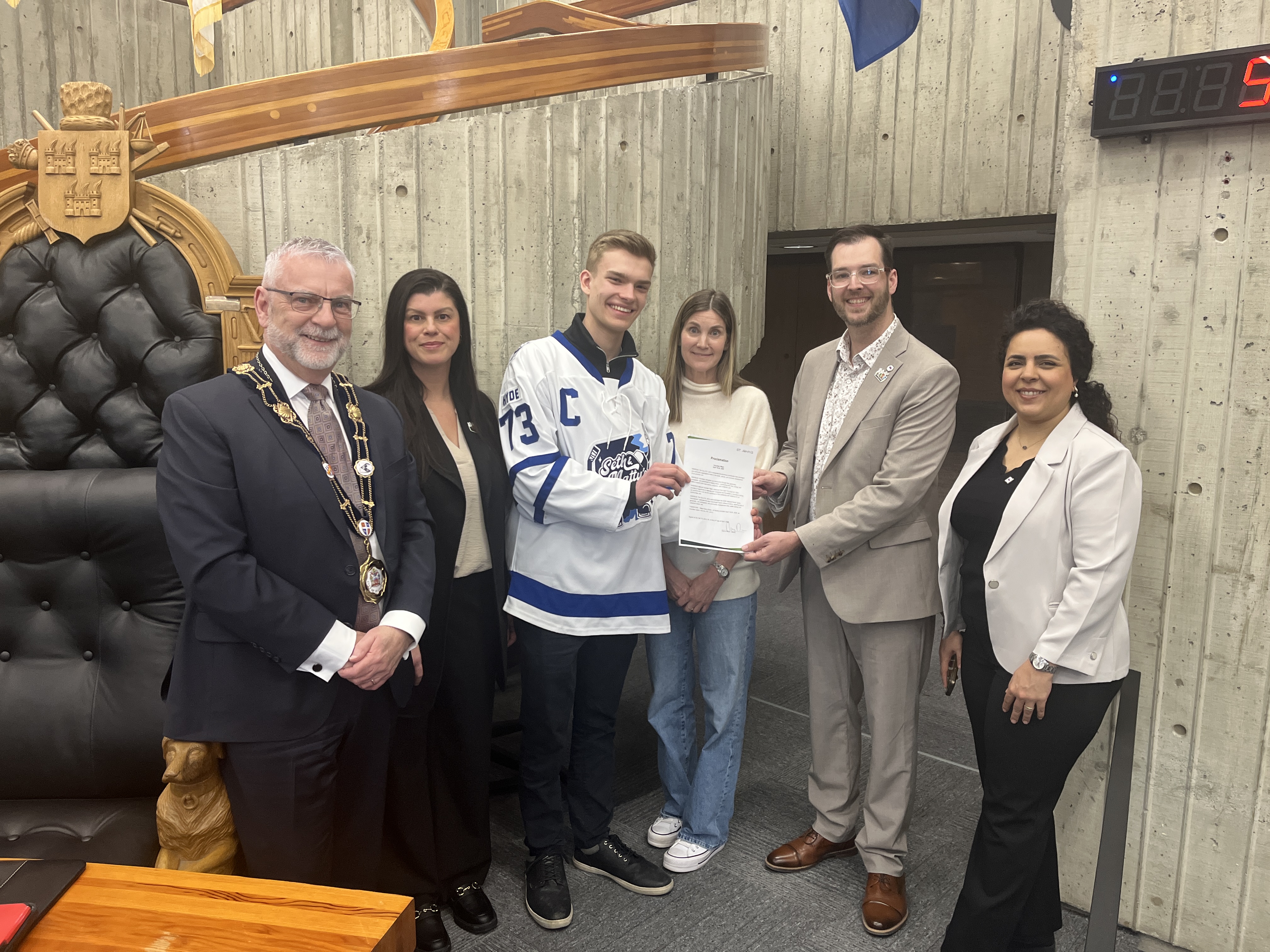 Mayor Breen, Lori Letto, Colin Corcoran, Bahar Hashemi, Seth Hyde and Sarah Hyde