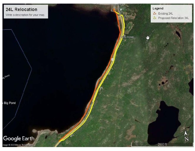 Map of a property with a yellow border around it