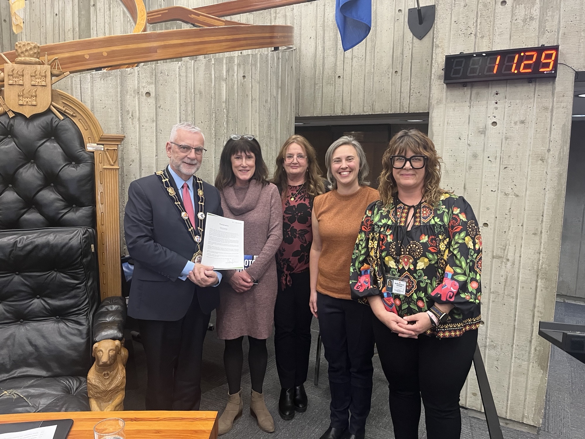 Mayor Breen, Jennifer Tarrant, Judy Tobin, Susan Walsh, and Meghan Hollett