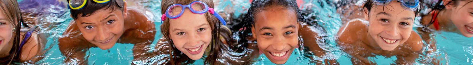 children swimming