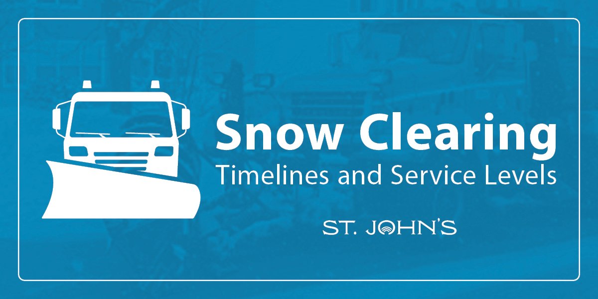 Blue background with image of a snow plow and white text 