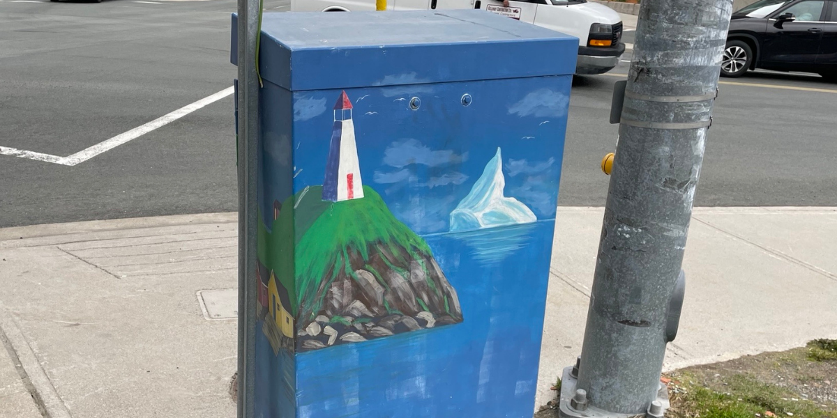 Image of a painted traffic box