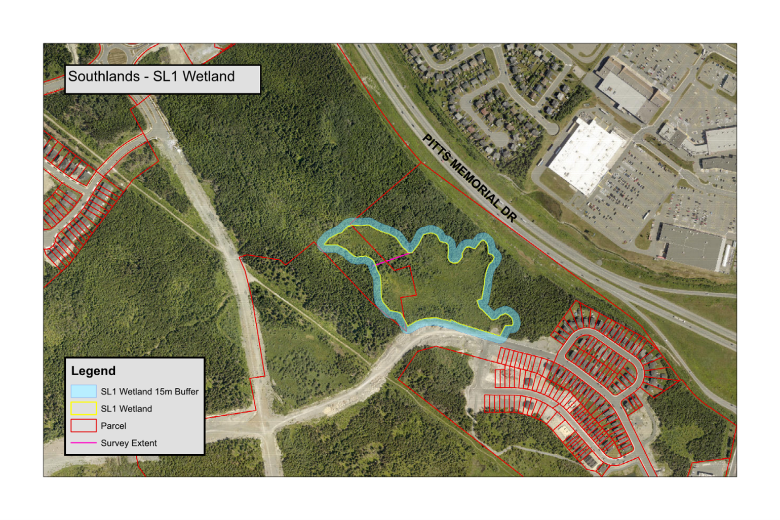 Map of a property with a yellow border around it