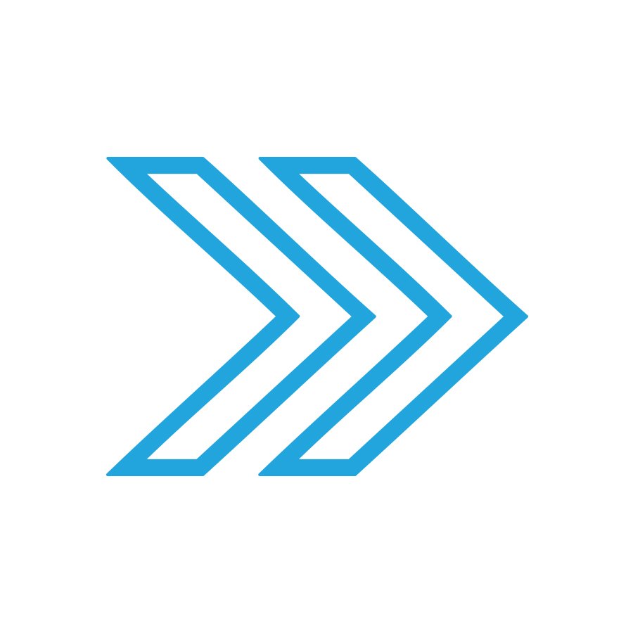 two transparent blue arrows
