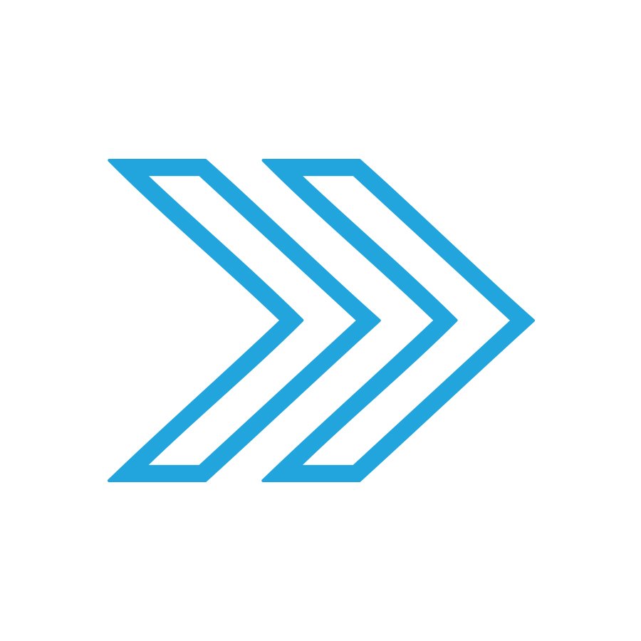 two transparent blue arrows