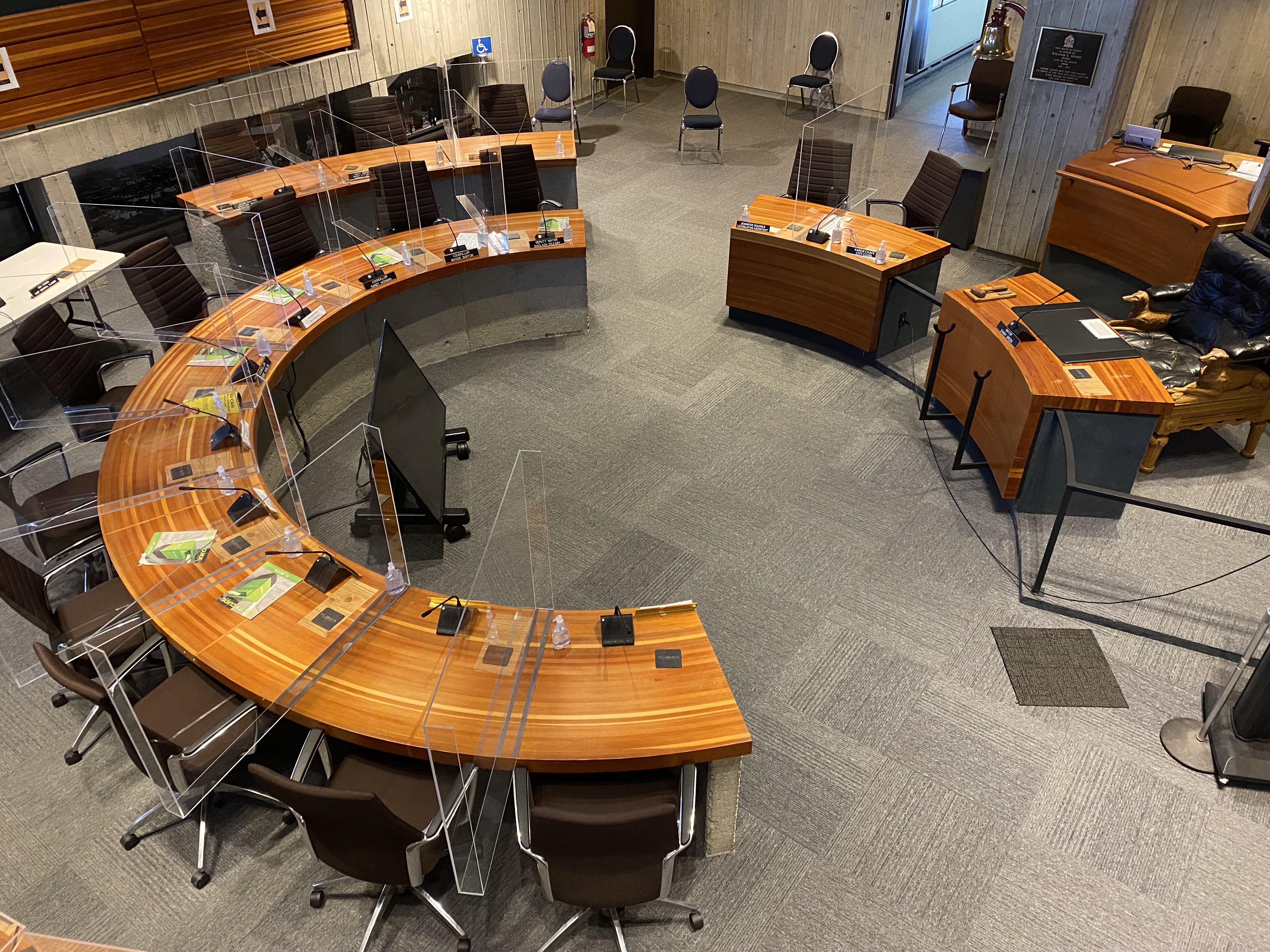 outside of City Hall main entrance