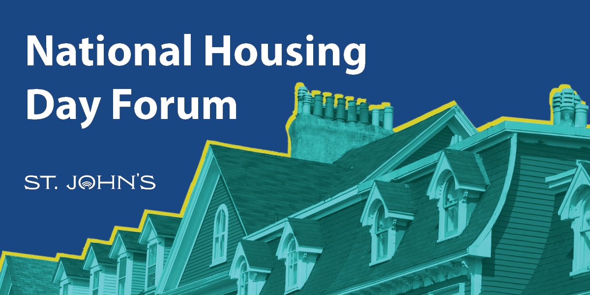 houses outlined with yellow with the words National Housing Day Forum 