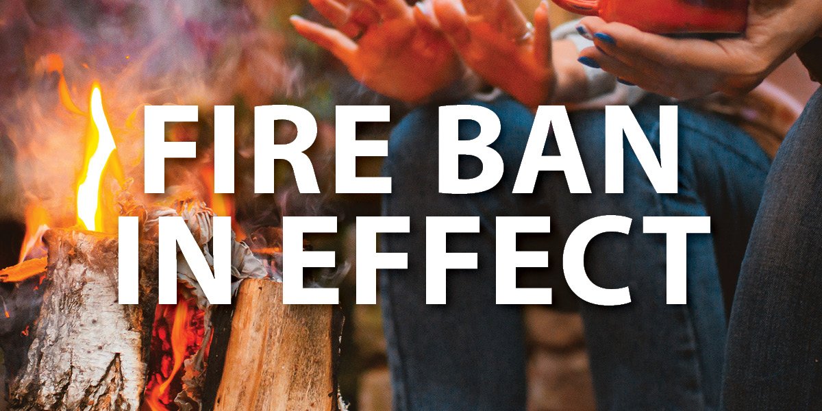 Image of a fire with text 