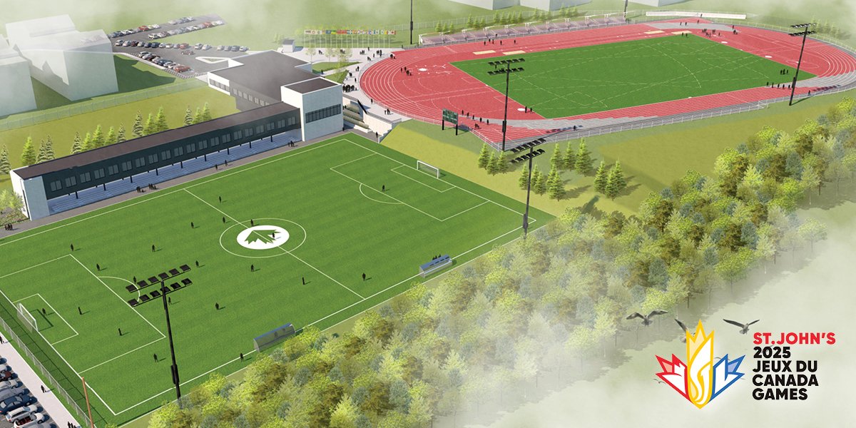 A rendering of a track and field facility for the 2025 Canada Summer Games in St.John's