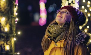 Image of person looking at lights
