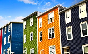 colourful row houses