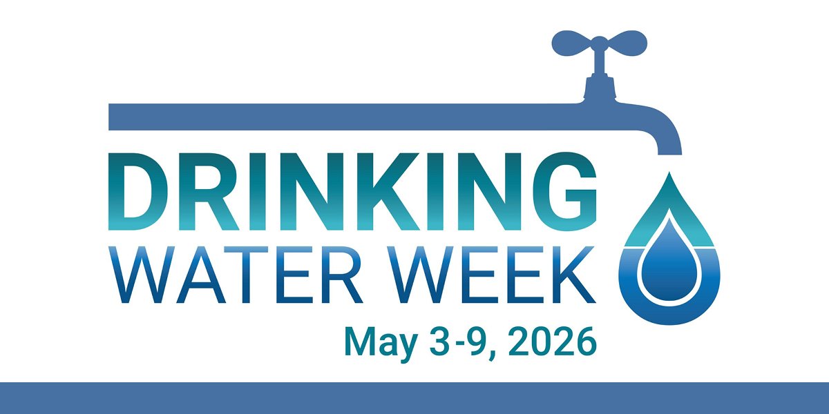 logo for drinking water week, includes text 