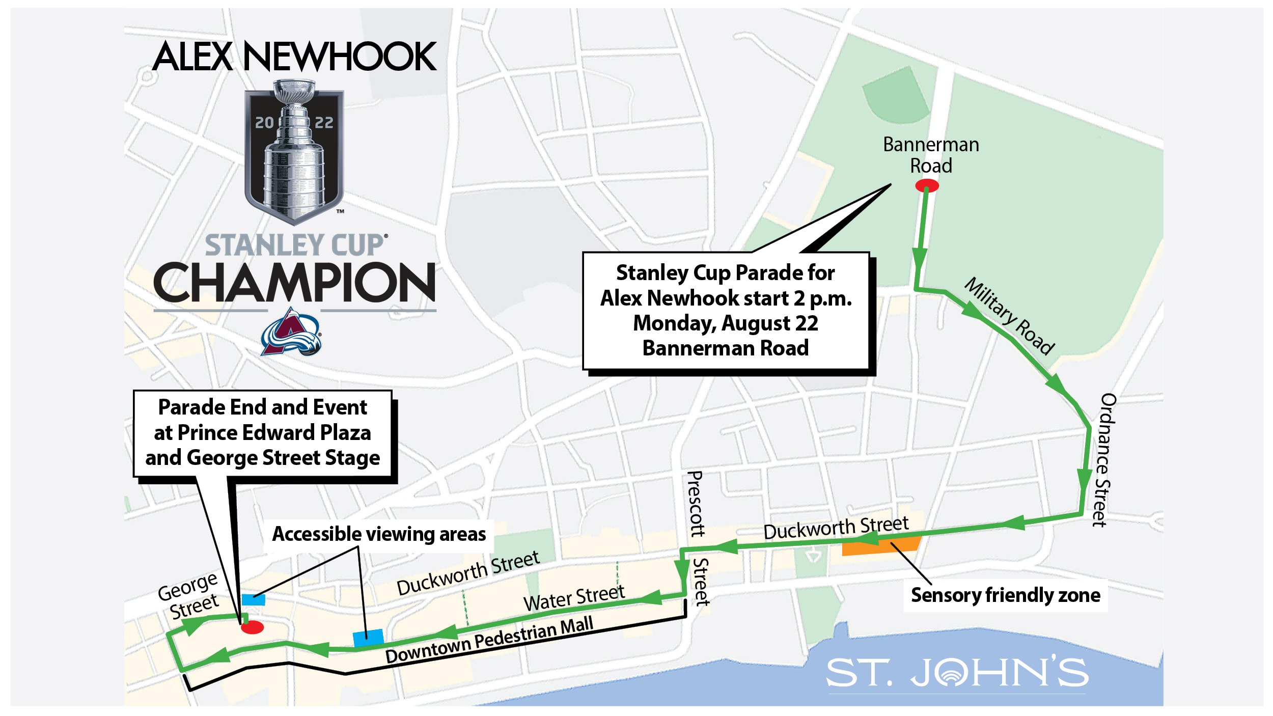 map of parade route