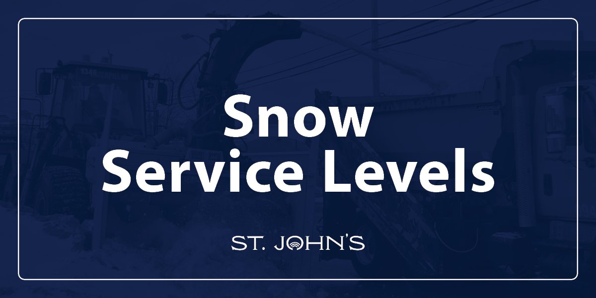 dark blue background with white text that says snow service levels
