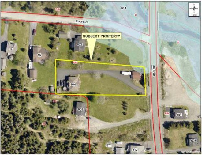 map of 604 Main Road and surround area