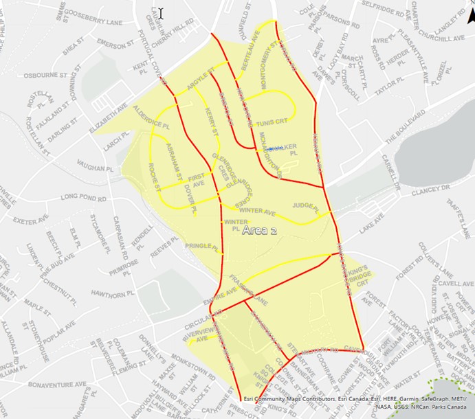 map of outlined area