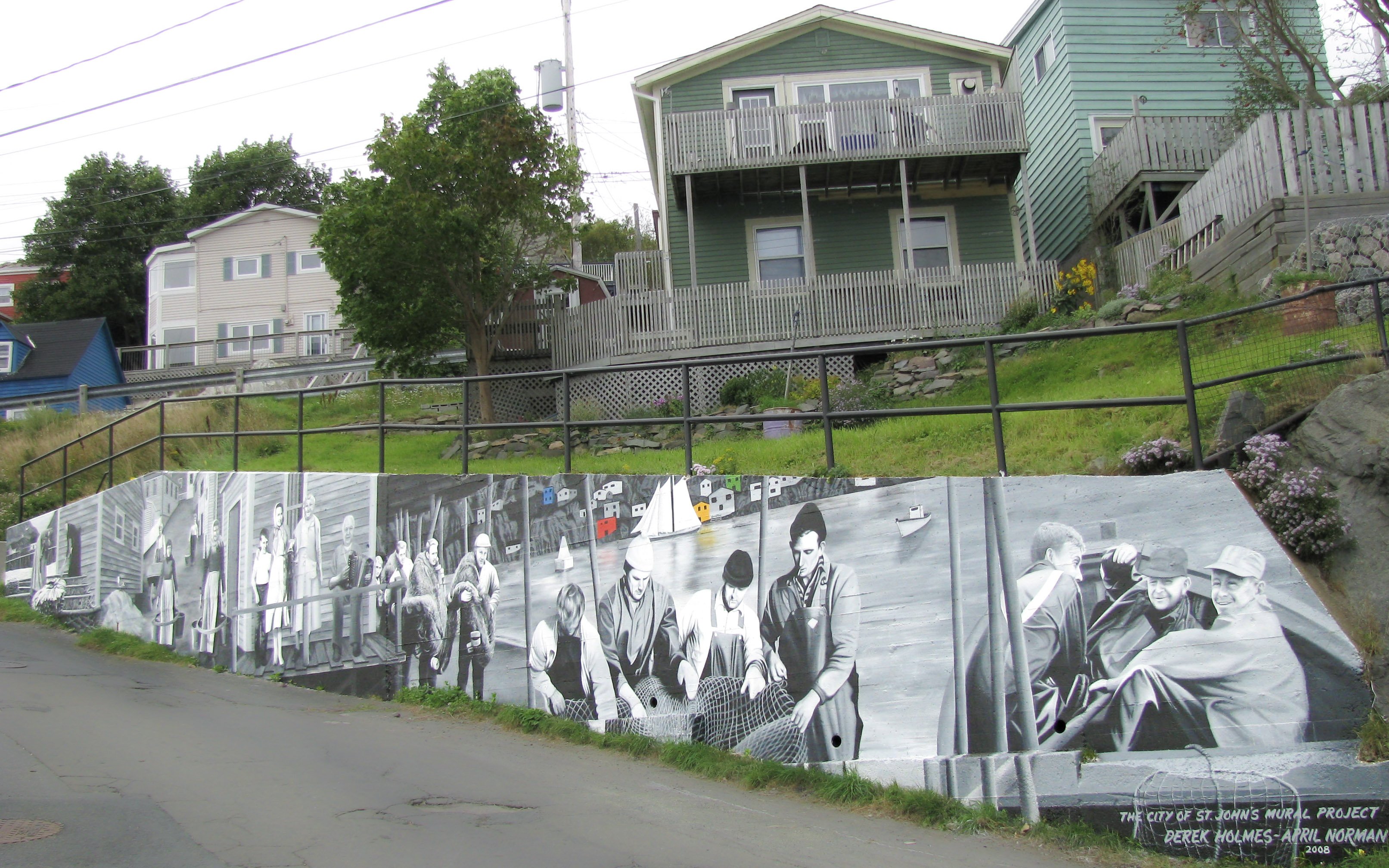 Mural painted on the walls of the Outer Battery.